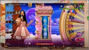 Bubble Surprise at Sweet Bonanza Candyland at Pin-Up Casino is in this photo.