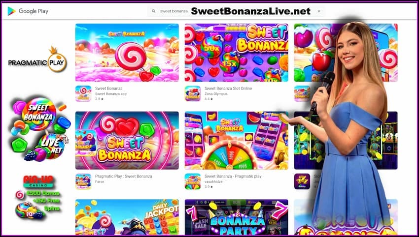Download the Sweet Bonanza Candyland app from Googleplay and the App Store is in this image.