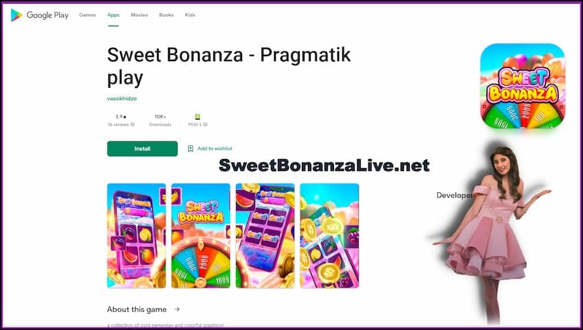 Download the app and start playing Sweet Bonanza Candyland game on the casino website is in this image!