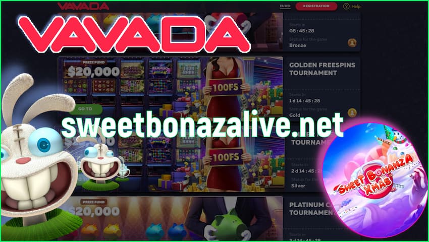 Get 100 free spins in the casino VAVADA with no deposit and no bonus code pictured.