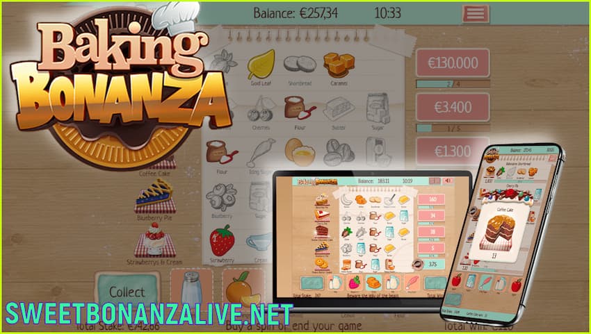 Baking Bonanza (fournisseur de machines à sous Slingo Original) sur cette photo.