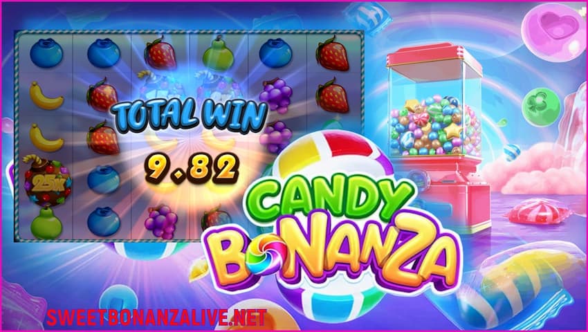 Candy Bonanza (žaidimo kūrėjas Nextspin) Šiame paveikslėlyje.