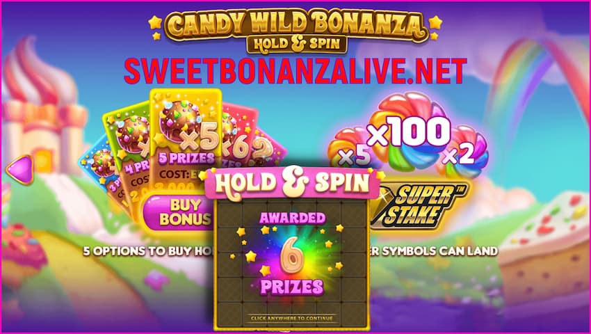 Candyways Bonanza Megaways (lošimo automatų kūrėjas Hurricane Games) Šiame paveikslėlyje.