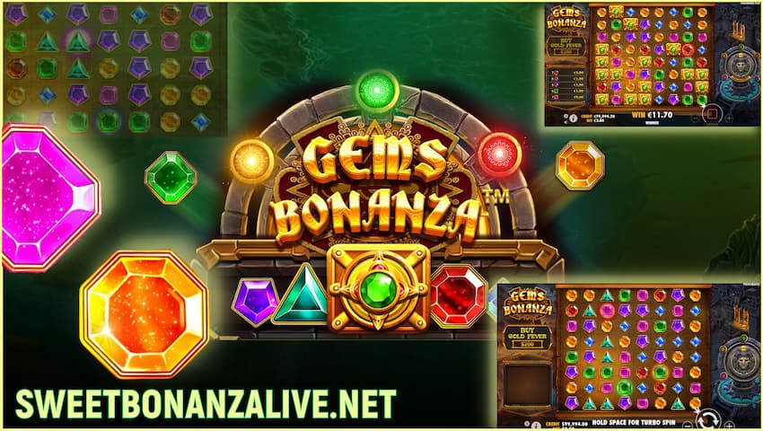 Gems Bonanza free play in this image.