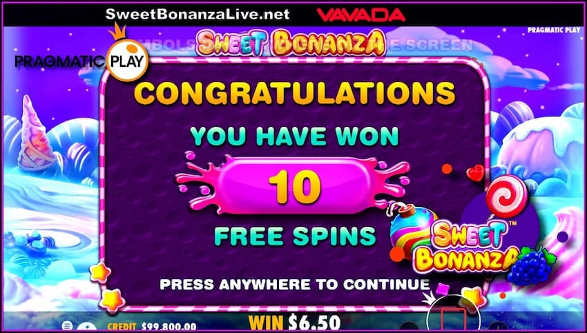 The bonus purchase feature is available in the games Sweet Bonanza and Sweet Bonanza Megaways pictured.