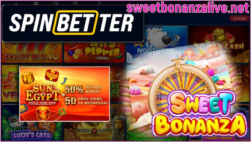The slot machines Sweet Bonanza and Sweet Bonanza Xmas are available to all players at Spinbetter Casino in this picture.