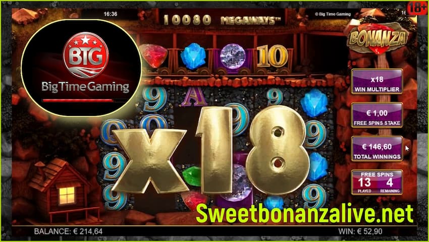 You will find infinite multiplication in free spins in the slot machine Bonanza Megaways in this image.