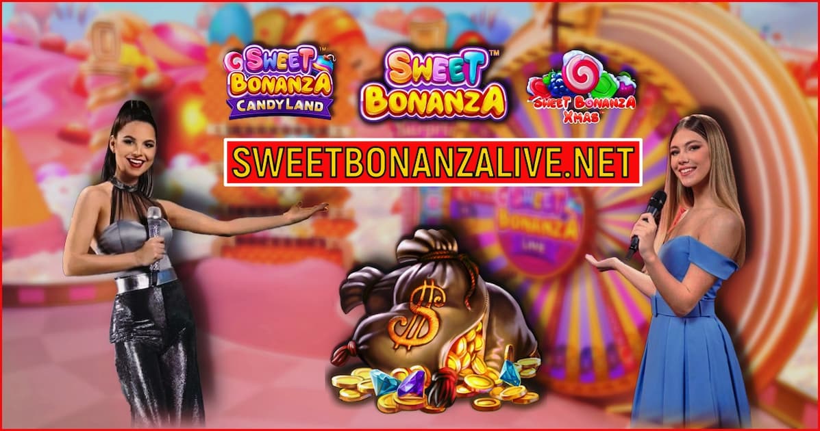 Sweet Bonanza, Sweet Bonanza Candyland und Sweet Bonanza Xmas Spielekritiken unter Sweetbonanzalive.net im Bild.